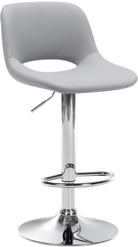 Taburete de bar Camden en polipiel Simil cuero Crema 46X42X86 cm - Muebles