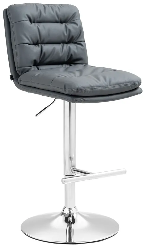 Taburete de bar Damar en polipiel Simil cuero Crema 56X42X94 cm - Muebles