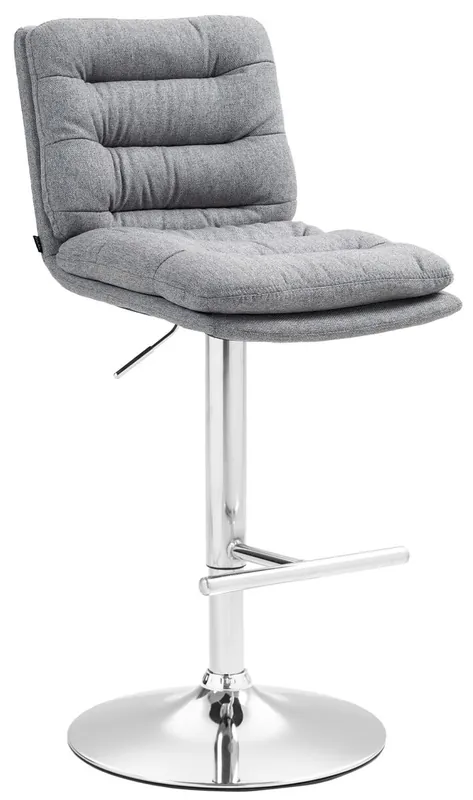 Taburete de bar Damar en tela Gris 56X42X94 cm - Muebles