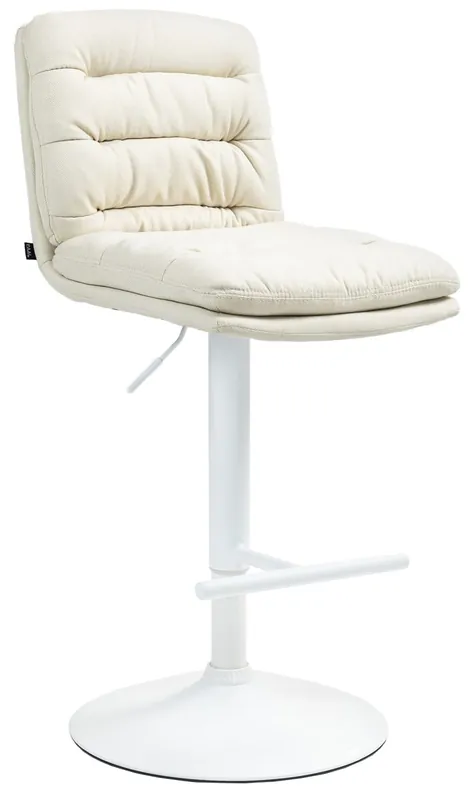 Taburete de bar Damar en tela Crema 56X42X94 cm - Muebles