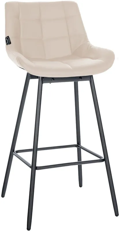 Taburete de bar giratorio x1 con reposapiés tapizado de terciopelo gris base de cuatro patas de metal negro 10_0005474 - Muebles