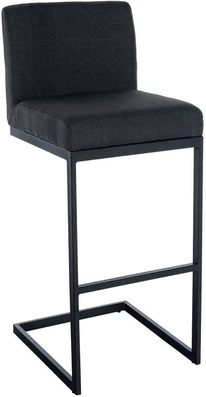 Taburete de bar de tela Hopewell Gris oscuro 53X43X104 cm - Muebles