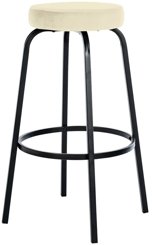 Taburete de bar Kamari Terciopelo Crema 54X54X77 cm - Muebles