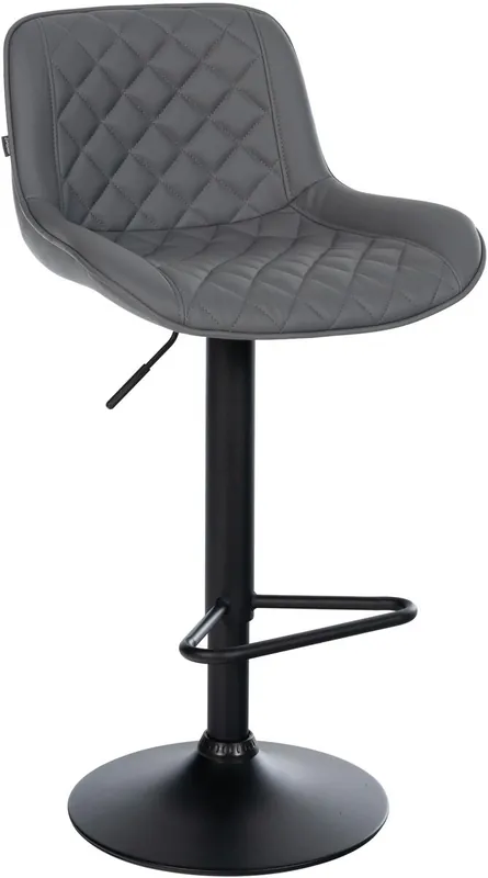 Taburete de bar Kasson Simil cuero Negro 52X50X84 cm - Muebles