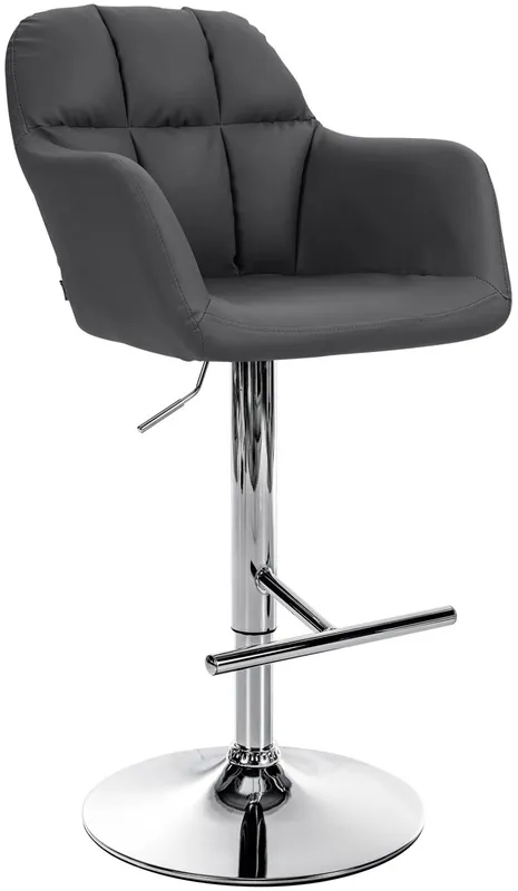 Taburete de bar Natoma en polipiel Simil cuero Blanco 59X57X97 cm - Muebles