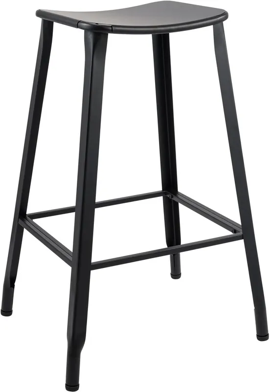 Taburete de bar Peony Metal Negro 43X51X74 cm - Muebles
