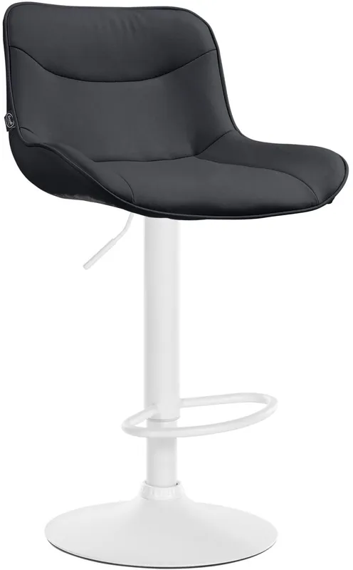 Taburete de bar Vonore en polipiel Simil cuero (PVC) Blanco 51X49X85 cm - Muebles