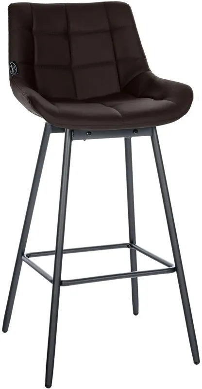 Taburete de bar Weston giratorio Simil cuero Blanco 56X49X105 cm - Muebles