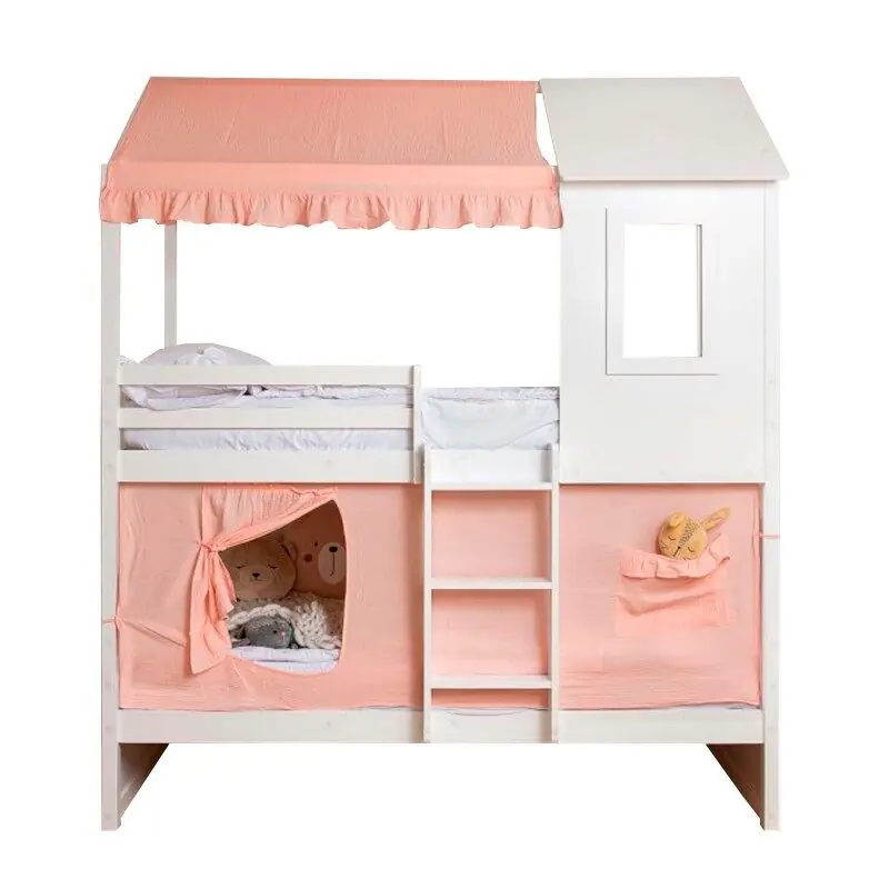 Techo para litera Casita algodón rosa 70x198/154x133cm - Descanso