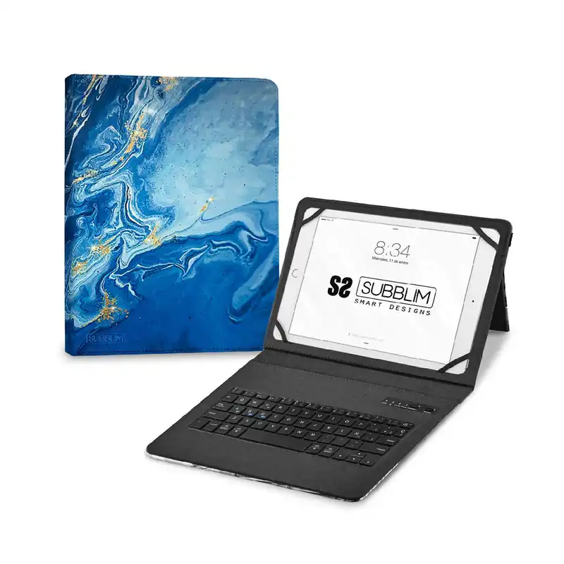 Teclado Bluetooth con Soporte para Tablet Subblim SUBKT5-BTTB01 Qwerty Español Multicolor Español