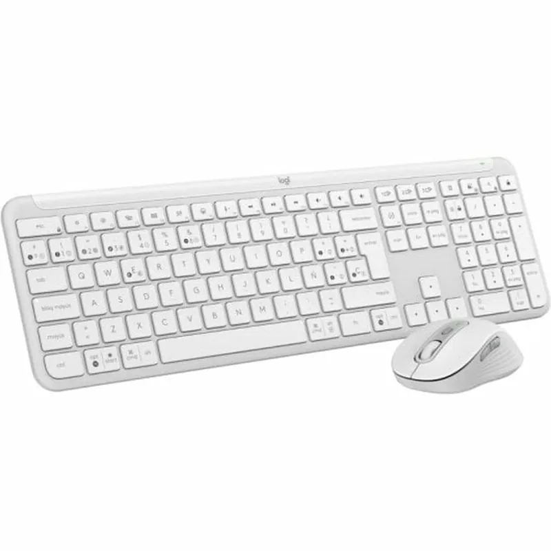 Teclado Logitech Blanco Qwerty Español QWERTY - Electrónica