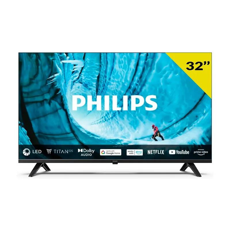 Televisor Smart TV Philips 32PHS6009 HD 32'' Titan OS D negro - Electrónica