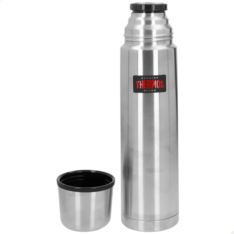 Thermos Botella térmica acero inoxidable 1 litro plata - Cocina