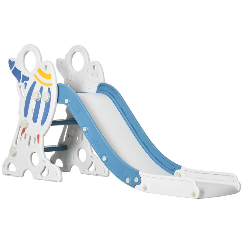 AIYAPLAY Tobogán Infantil de 18-36 Meses Tobogán para Niños 157 cm con 3 Escaleras Antideslizantes Carga 30 kg para Interior Hogar Azul y Gris