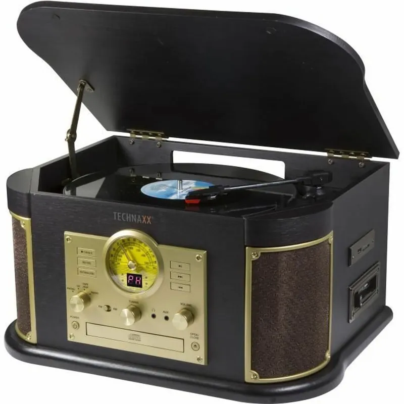 Tocadiscos Technaxx Marrón - Electrónica