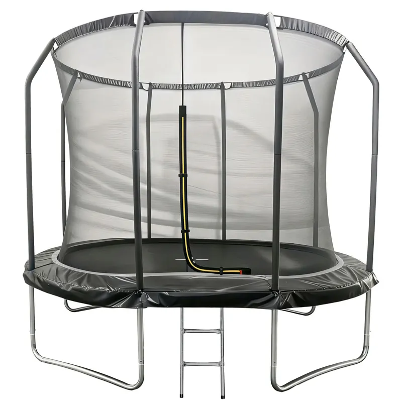Trampolín ovalado 305x214cm negro SYDNEY + red y escalera - Jardín