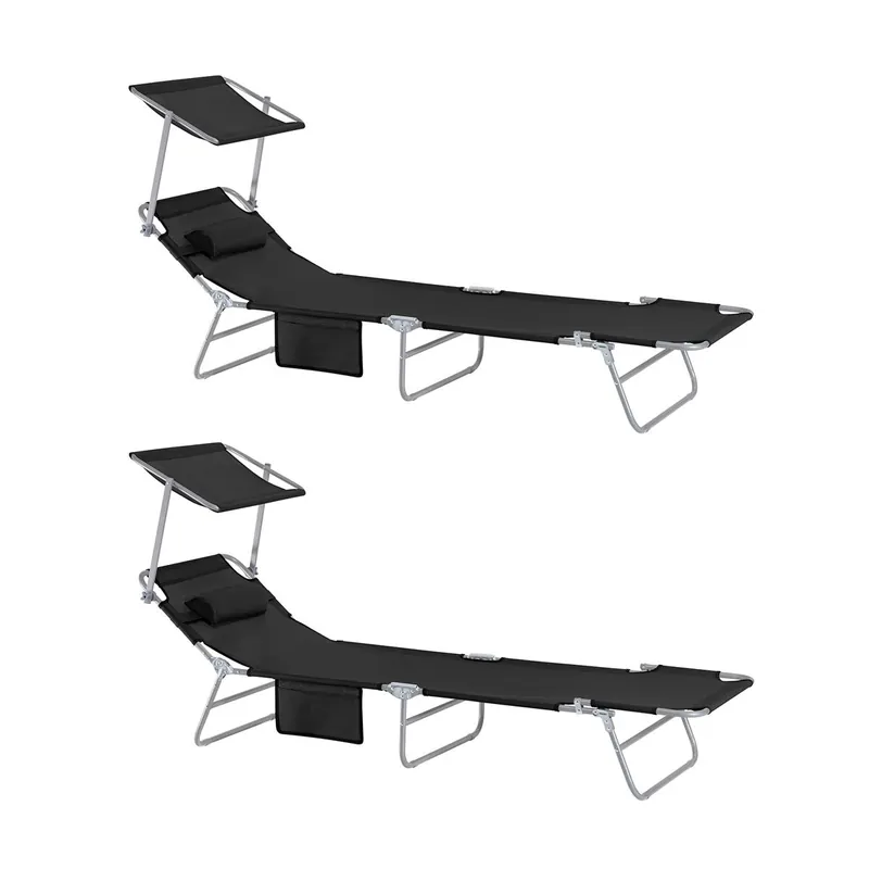 TUMBONA CON RESPALDO RECLINABLE Y PARASOL OGS48-SCHX2 SOBUY