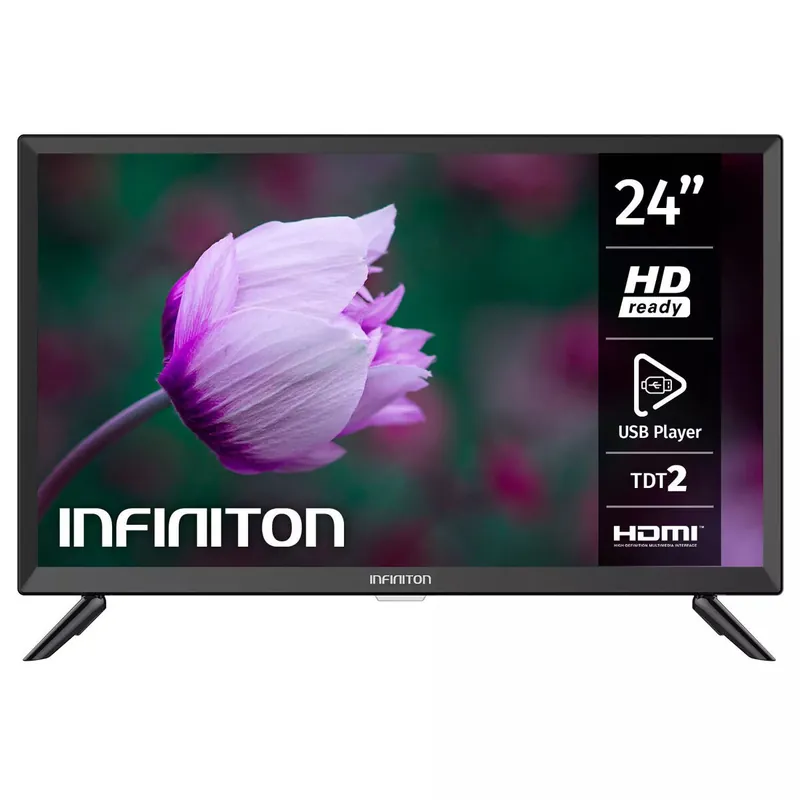 TV Infiniton INTV-24BA130 de 24”, Hd Ready, Hdmi 2.1, Dvb-t2 (tdt2), 12V.