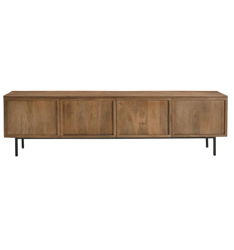 Mueble TV 4 puertas 180 cm en madera maciza - Muebles