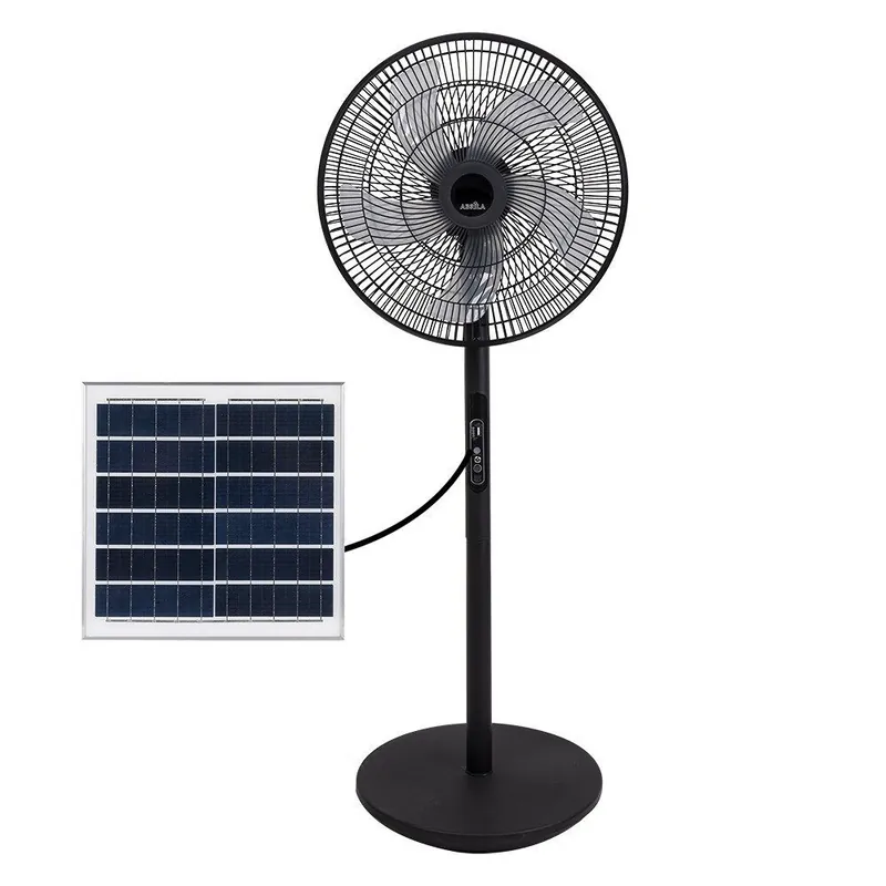 ventilador de pie aluminio color negro serie rialto 40cm - Electrodomésticos