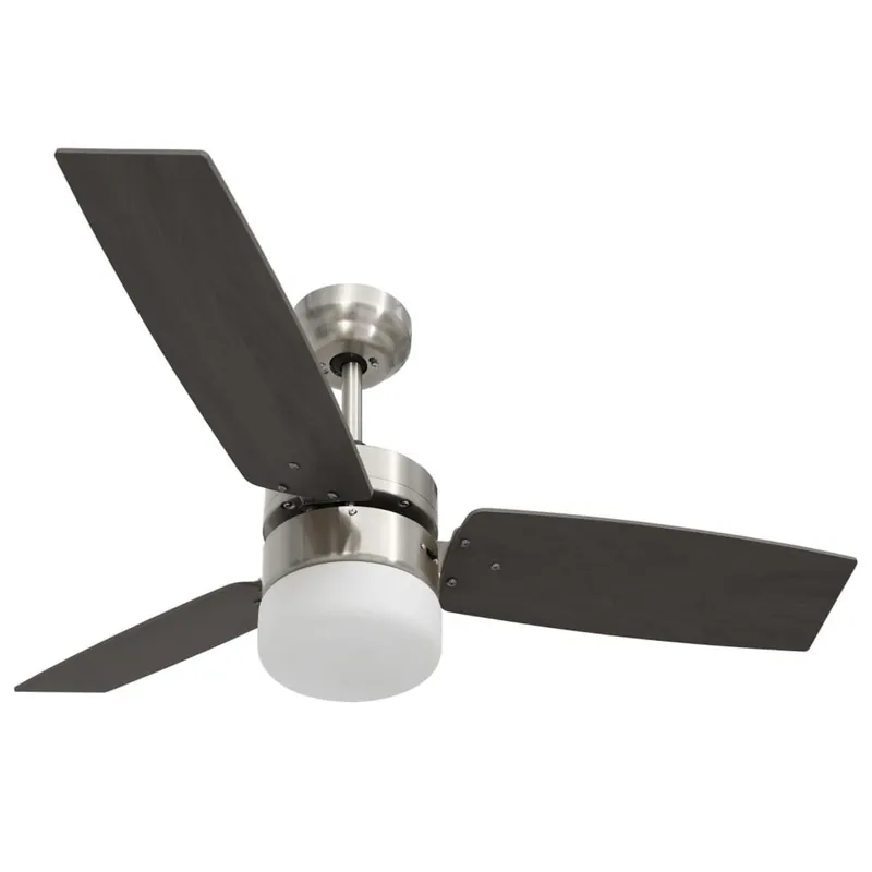 Ventilador de techo Aloe 3 aspas mando a distancia marrón oscuro Ø108 cm - Electrodomésticos