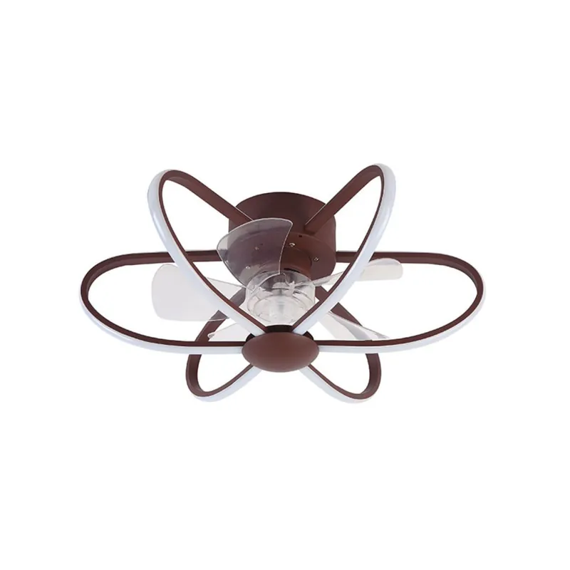 Ventilador de techo Jura Lumit 74W 5 aspas mando a distancia marrón Ø53,5 cm - Electrodomésticos