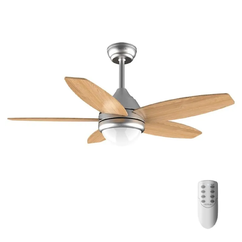 Ventilador de techo EnergySilence Aero 495 con mando 55W 3 velocidades 5 aspas natural - Electrodomésticos