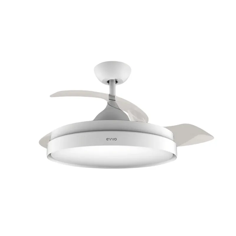 Ventilador de techo Evvo V450 40W 3 aspas retráctiles 6 velocidades blanco Ø107 cm - Electrodomésticos