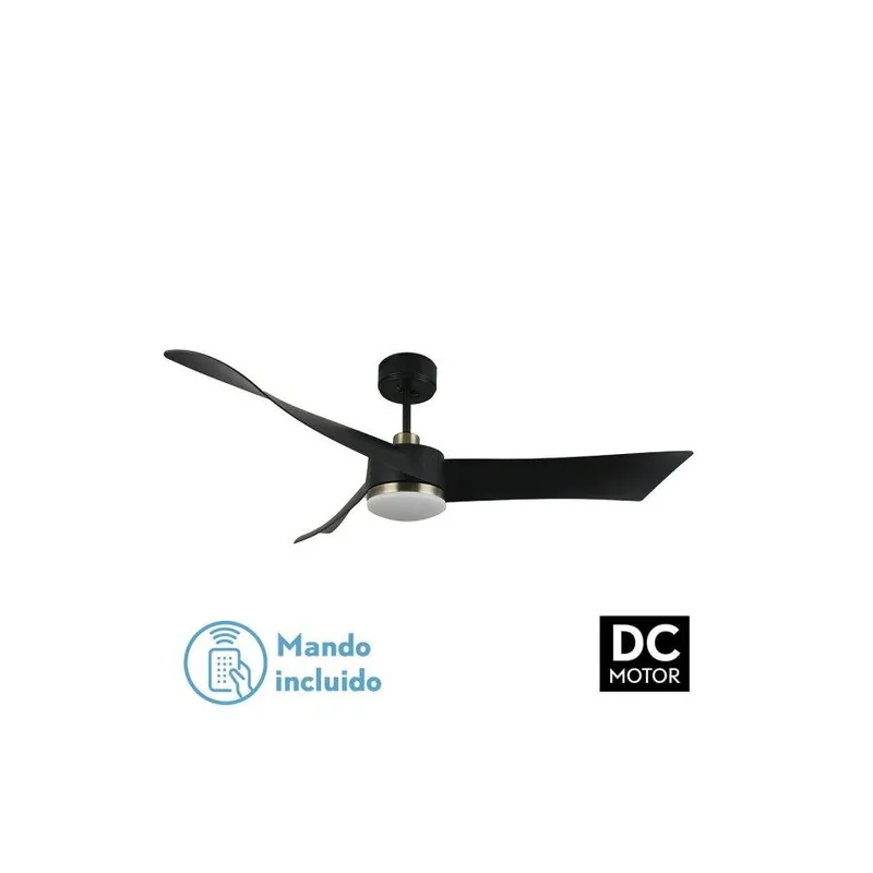ventilador de techo metal color negro serie tempel 132cm - Electrodomésticos