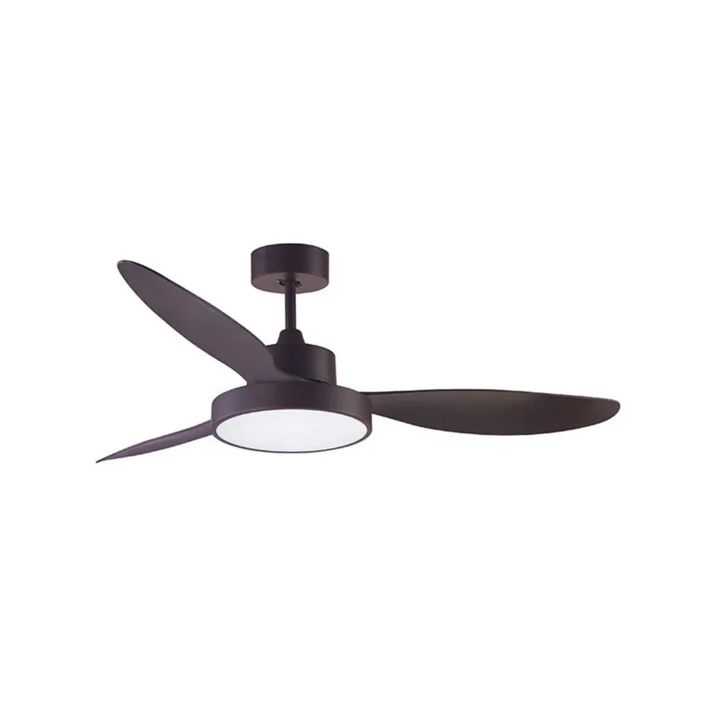 Ventilador de techo Tulum Shakespear 25W 3 aspas mando a distancia marrón Ø120 cm - Electrodomésticos