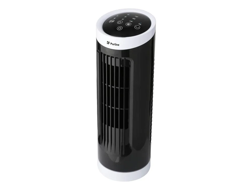 Ventilador de torre de sobremesa Control electronico. 20W. Panel tactil. Diseño compacto 3 velocidades Oscilación automatica. Temporizador. - Electrodomésticos