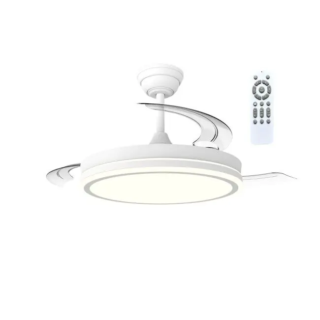 Ventilador LED aspas plegables Surpino Blanco CCT Dim 48W marca Wonderlamp - Electrodomésticos