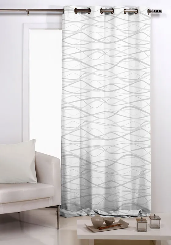 Visillo ollados ARADIA 140x260cm color gris - Textil