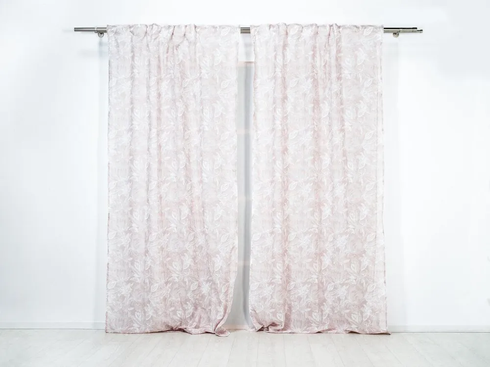 Visillo translúcido Soft con motivo floral Soft - Beige - 140x260