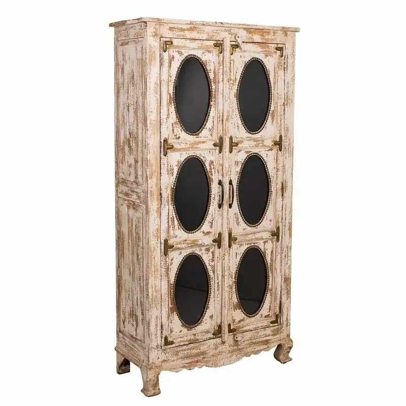 Vitrina Alexandra House Living Madera de mango 40 x 183 x 91 cm - Muebles