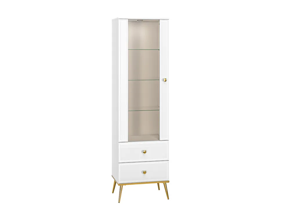 Vitrina GOLDIN 55x40x190 Blanco - Muebles