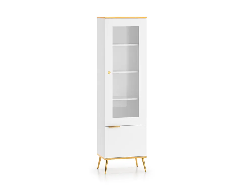 Vitrina VITERBO 55x40x195 Blanco - Muebles