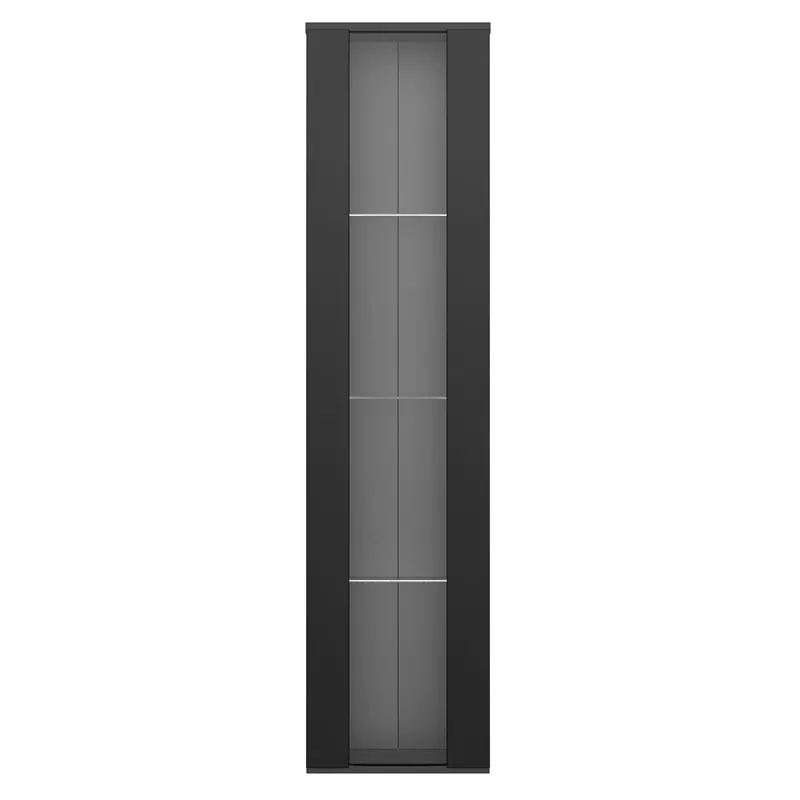 Vitrina multifuncional 40x29x170 cm - Luz LED RGB, panel acrílico, diseño sencillo - Blanco