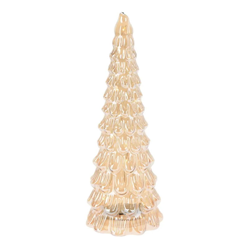 Well Home Árbol de Navidad con Decoración LED Ámbar y cable metálico H.38 cm