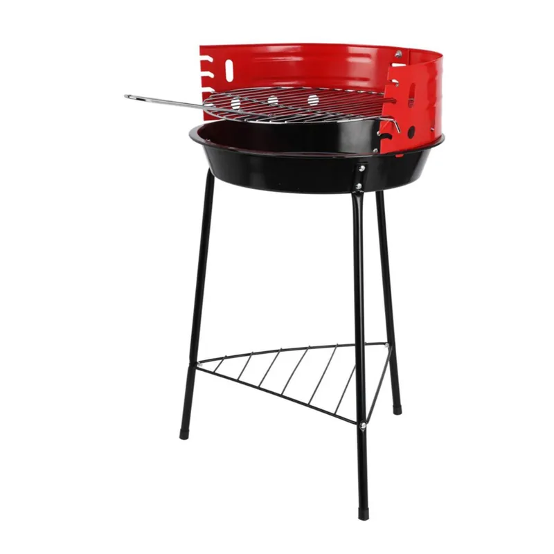 Well Home Barbacoa de 3 patas con Parrilla cromada en color negro 32x33x55cm - Jardín