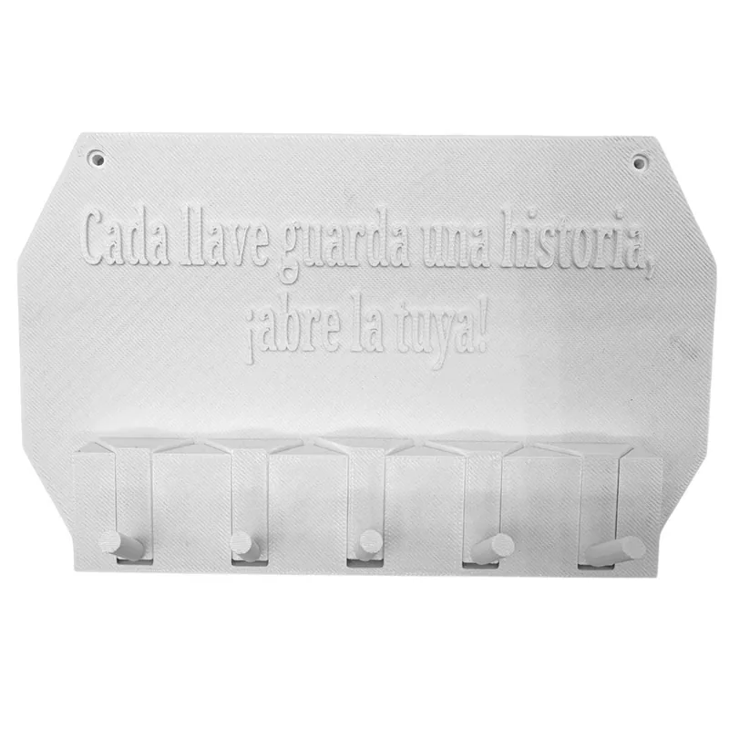 Well Home - Colgador de llaves de pared "Cada llave guarda una historia ¡abre la tuya!" color Blanco