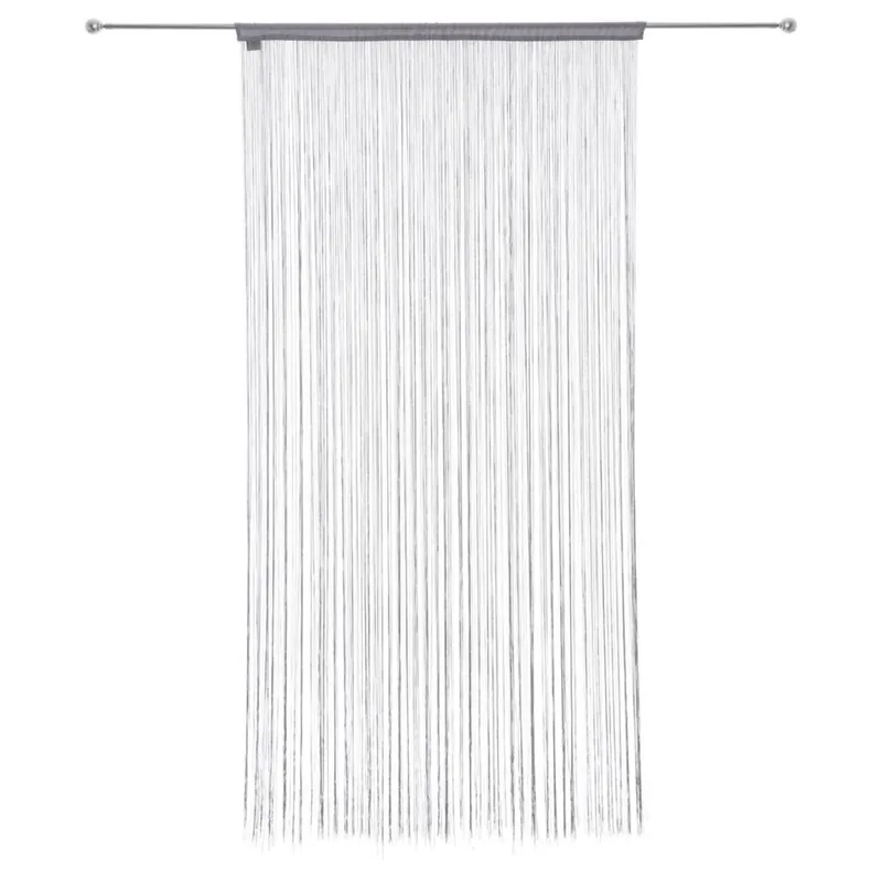 Well Home Cortina de Hilos 90x200cm en color Gris Ligera y Moderna - Textil