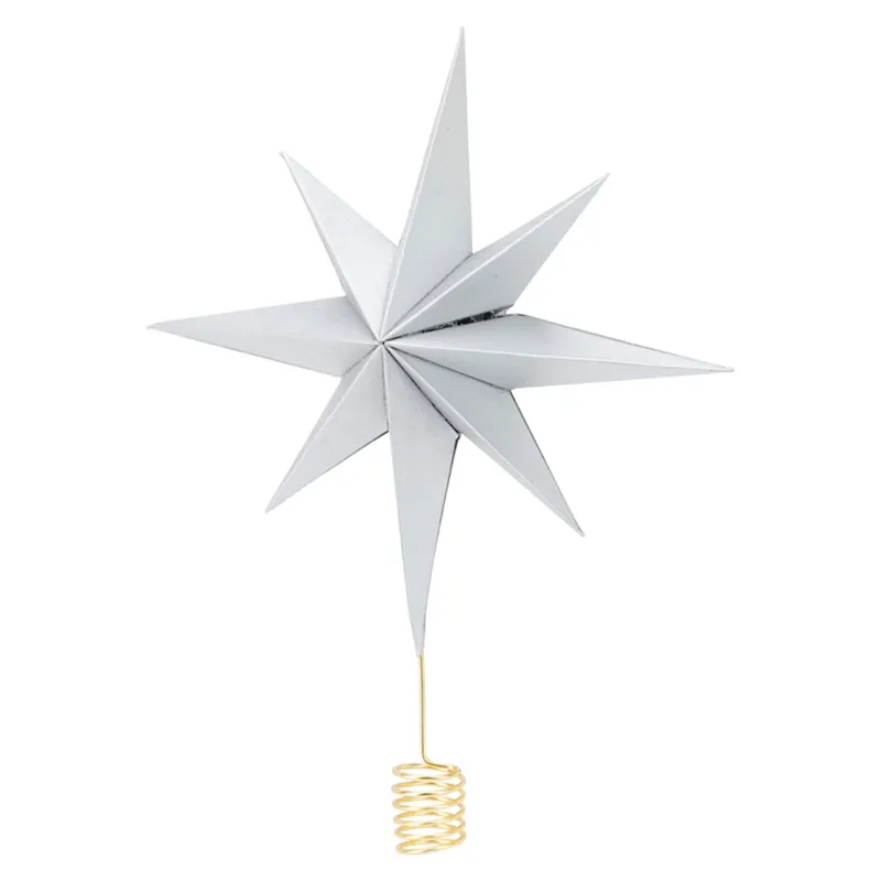 Well Home Estrella de papel para árbol de Navidad (30 cm) - Decoración