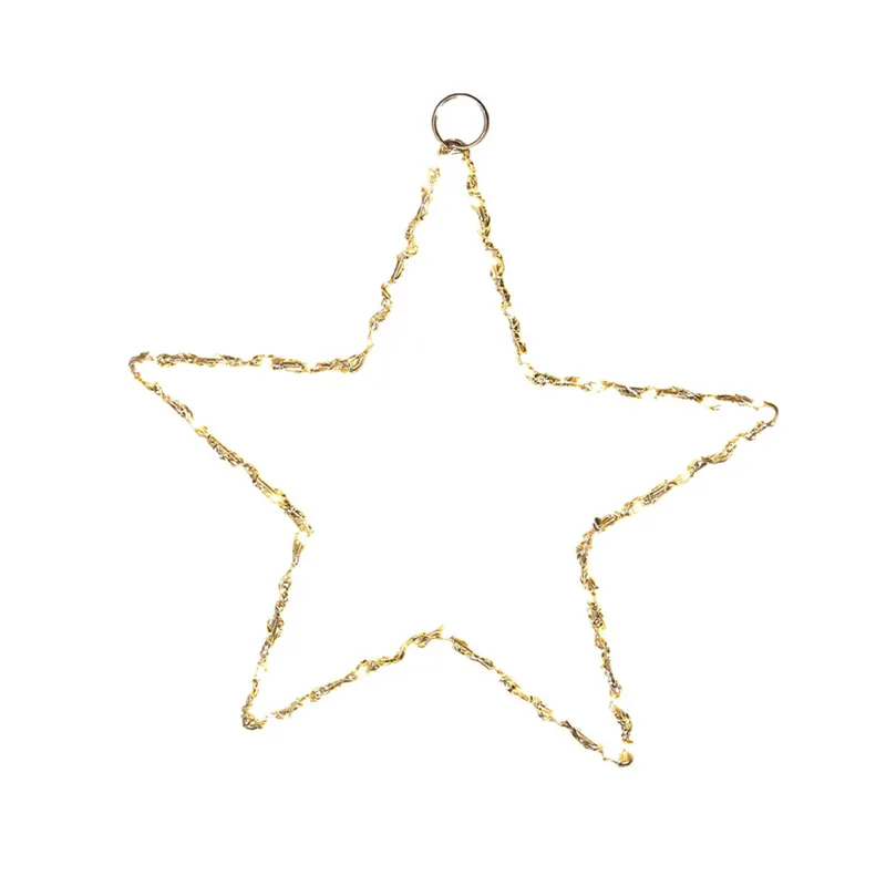 Well Home Estrella Luminosa con 120 Luces LED Blancos cálidos 30x30x0,5cm - Decoración
