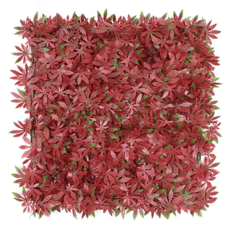 Well Home Jardín Vertical Artificial, Panel de Seto 100x100cm, Para decoración interior y exterior - Flores rosas y verdes