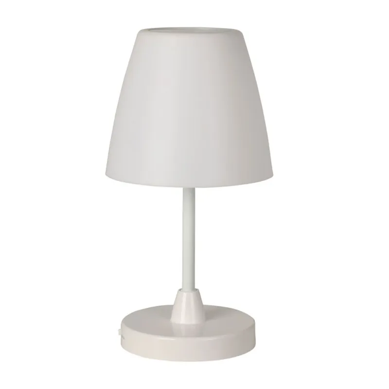 Well Home Lámpara de Mesa LED Touch Recargable con 3 Niveles de Brillo - Luz Blanca Cálida Ø13x30cm