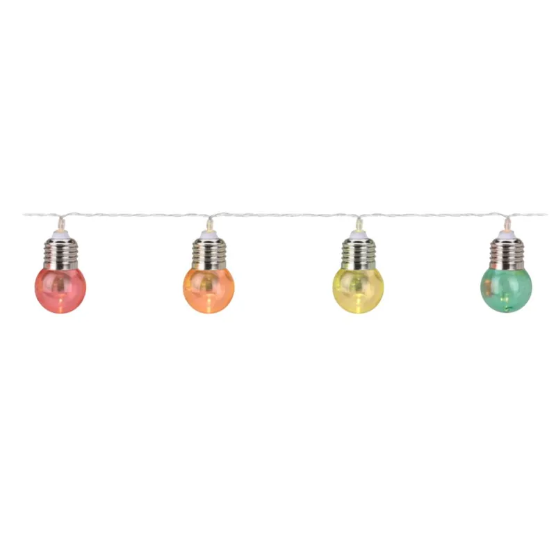 Well Home Luces de Fiesta - Cadena de 30 Bombillas en Forma de Bola con 4 Colores Surtidos