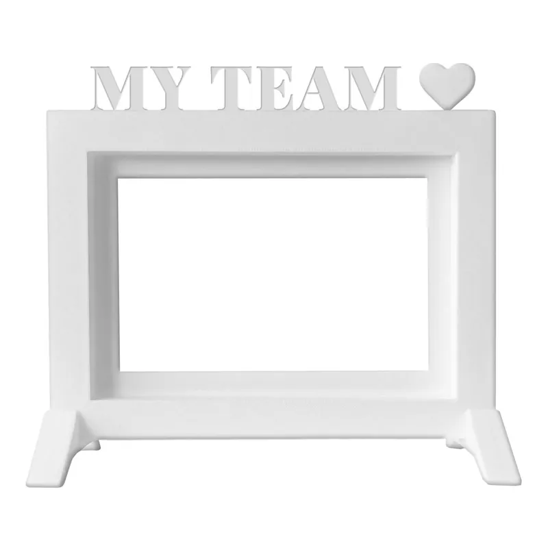 Well Home - Marco de Fotos de Mesa o Pared / Modelo ''MY TEAM'' / Tamaño del marco 20,5x13,5x1,5 para Fotos de 10x15 / Color Blanco