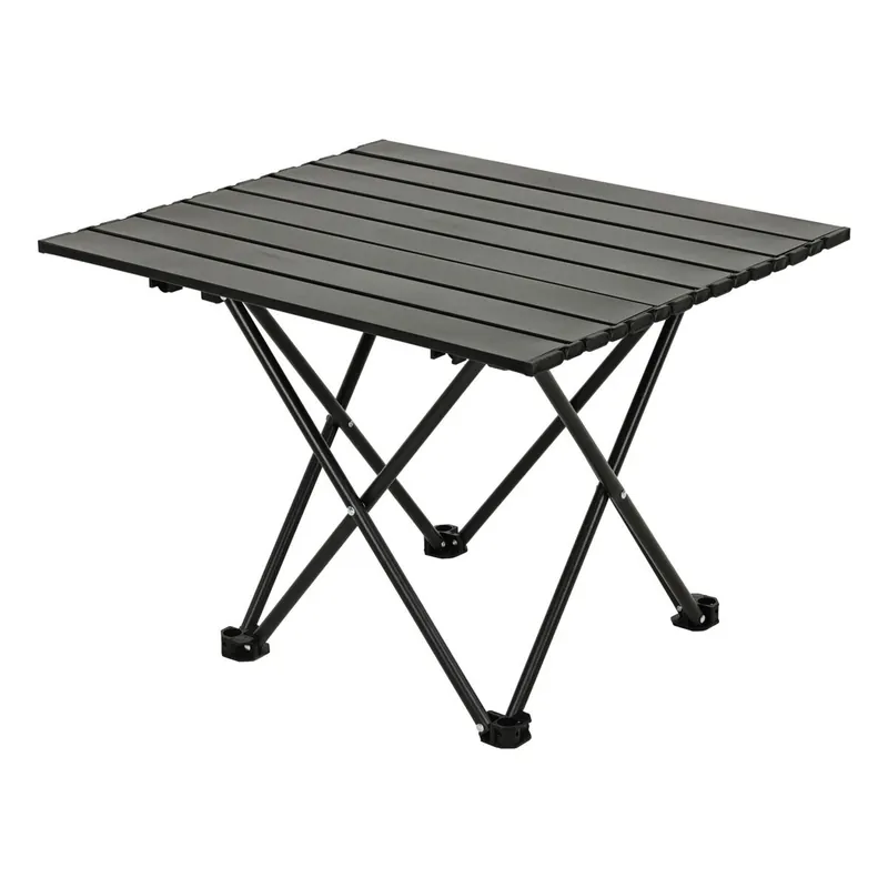 Well Home Mesa Plegable en Metal color Negro 56x40x46cm - Jardín
