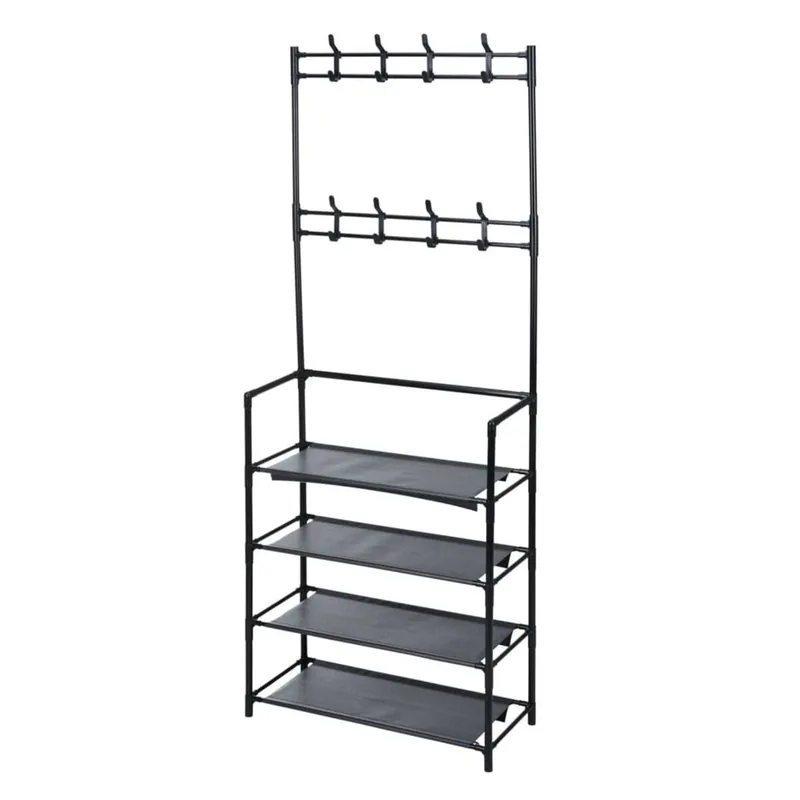 Well Home Perchero con 4 estantes de organización H.155cm - Decoración